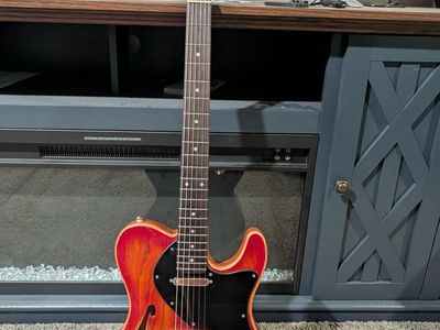Custom Semi-Hollow WarmothThinline Telecaster Electric Guitar - Cherry Sunburst Finish, Rutters Bridge