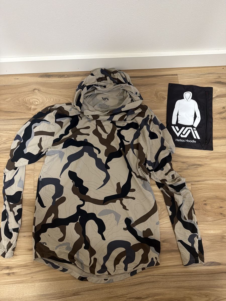 Vuni Helios Hoodie Camouflage Long Sleeve Hooded Shirt S