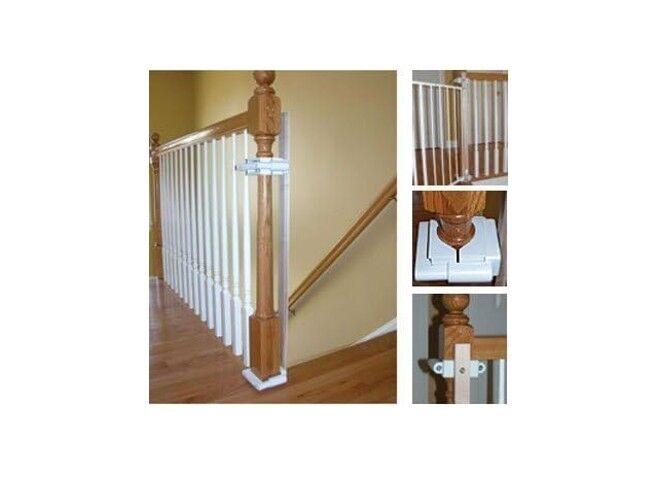 Safety Innovations NEW No Hole Stairway Baby Gate Mounting Kit - No Adhesives On Or Screws in Your Posts