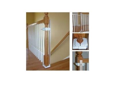 Safety Innovations NEW No Hole Stairway Baby Gate Mounting Kit - No Adhesives On Or Screws in Your Posts