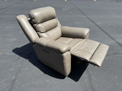 Leather Power Recliner With Power Headrest