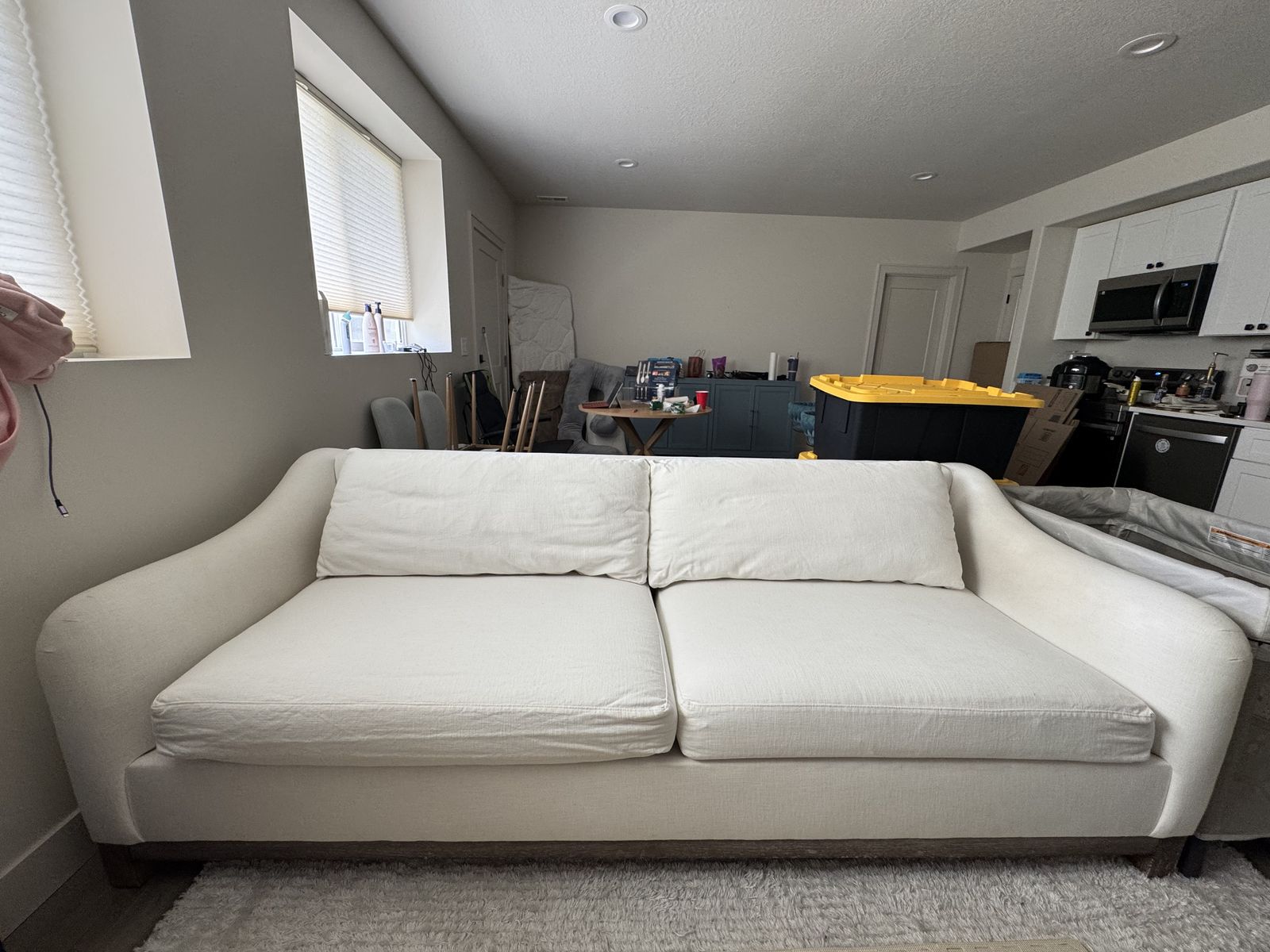 Pottery Barn Ivory Deep Seat Sofa