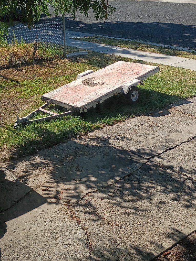 Used Utility Trailer - Small, Single Axle, Wood Deck - Ready for Hauling