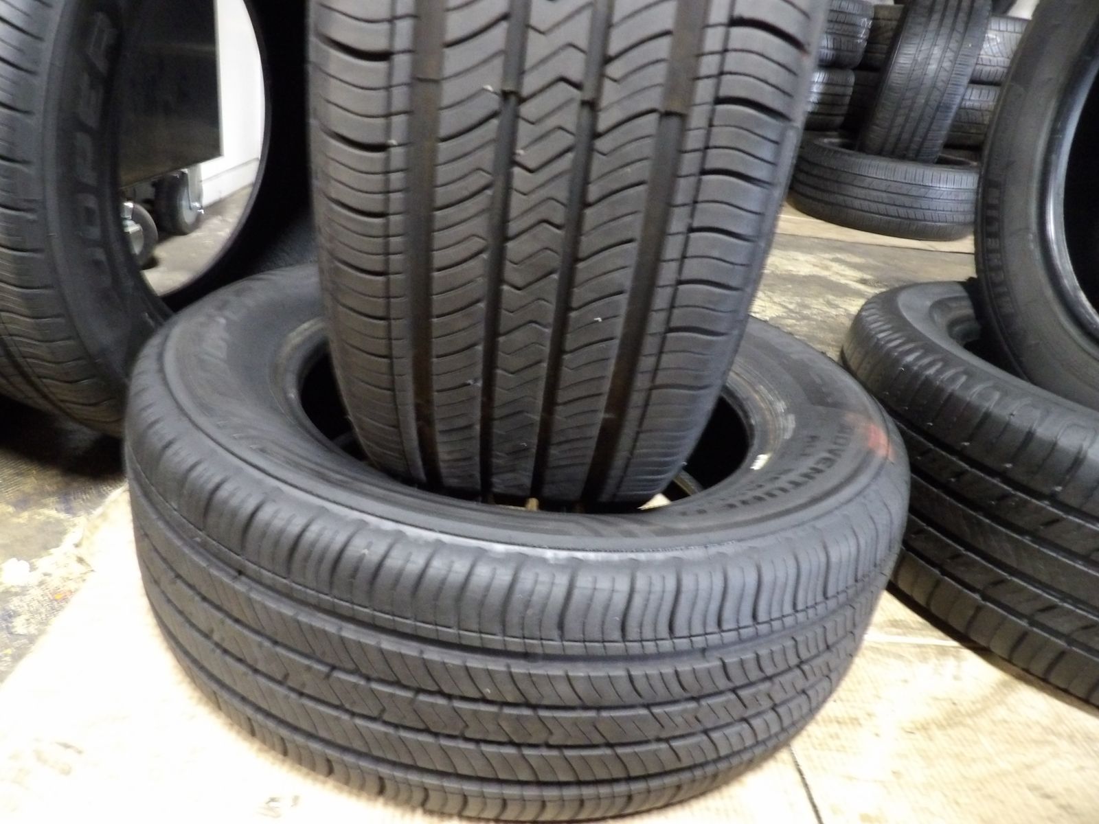 215/60R16 COOPER ADVENTURER  AS PAIR OF TWO USED TIRES 