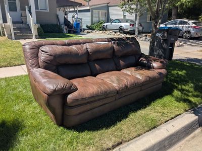 Free brown leather couch, Provo