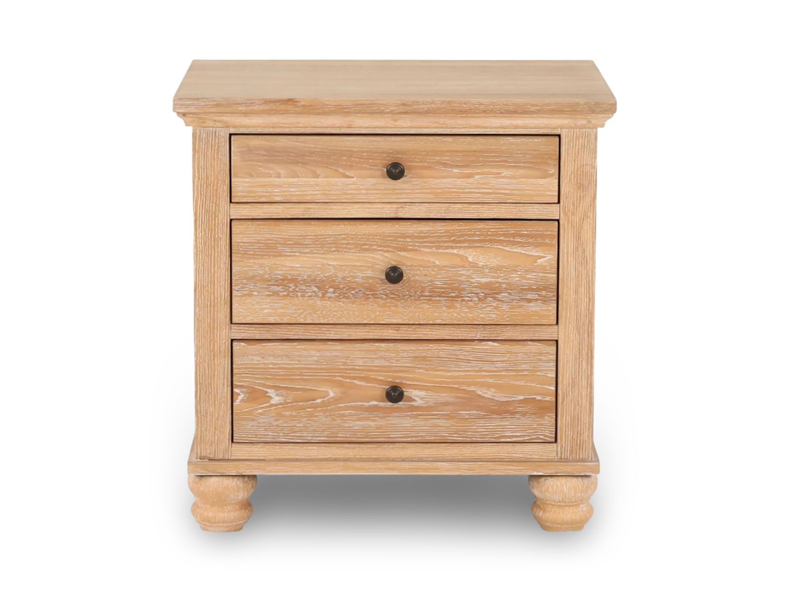Cambridge Khaki 3-Drawer Nightstand with Lighting & Outlets