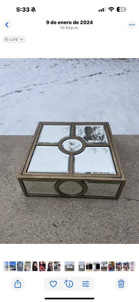 Glass jewelry box 10X10