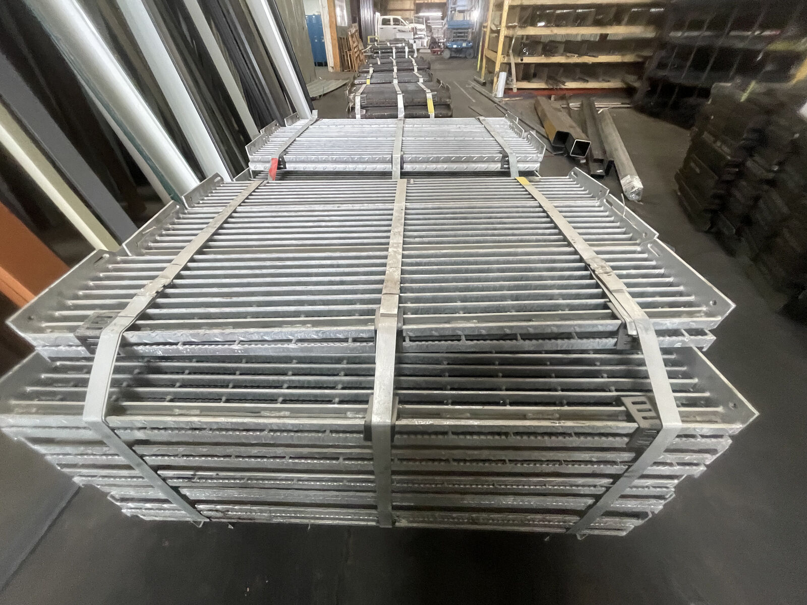 WINTER SPECIAL! Steel Stair Tread-Serrated & Galvanized 1" x 3/16" x 9-3/4" x 48" - $69.95 each