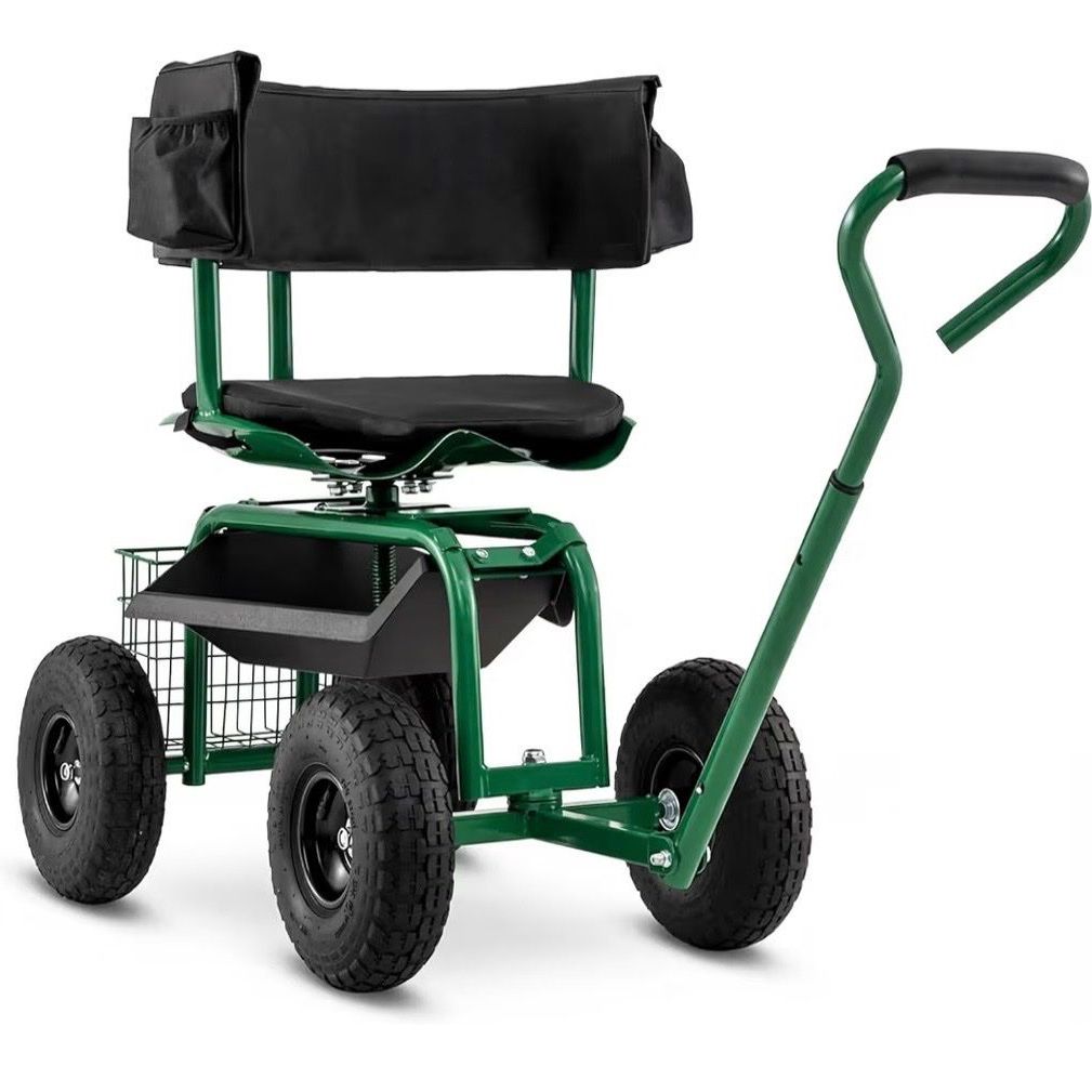 Rolling garden stool