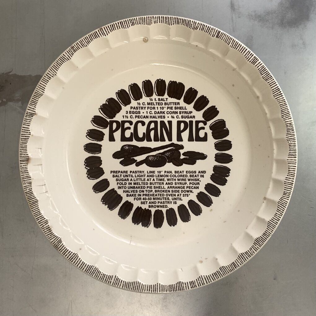 Royal China Country Harvest Pecan Pie Pan Vintage