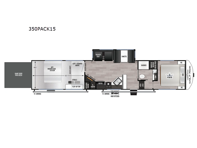 2026 Forest River RV Cherokee Wolf Pack 350PACK15