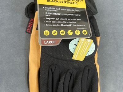 KincoPro Breathable Light-Duty Synthetic Work Gloves - Size Large