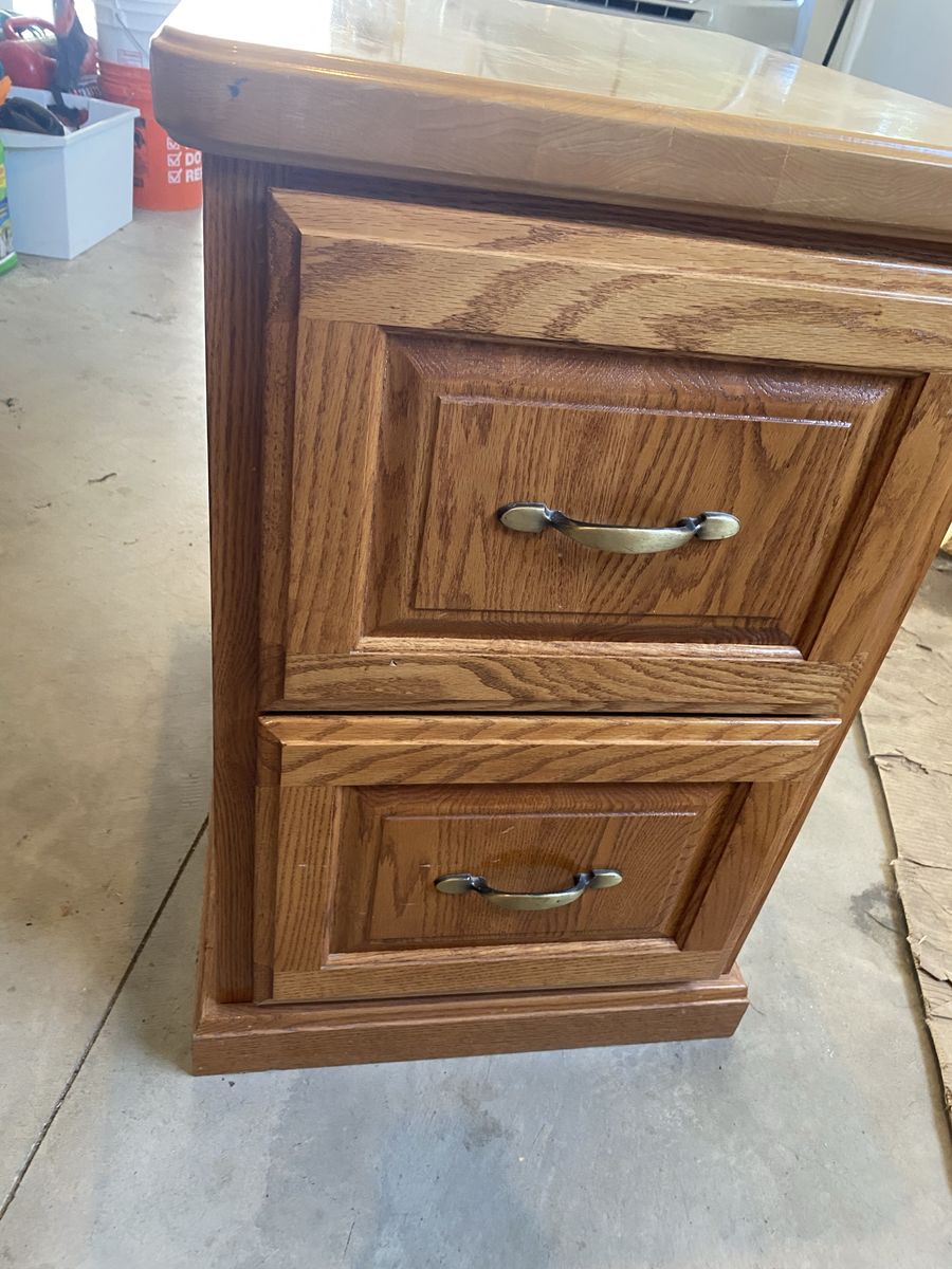 Custom Oak & Maple 2-Drawer Wood File Cabinet - Quality Craftsmanship