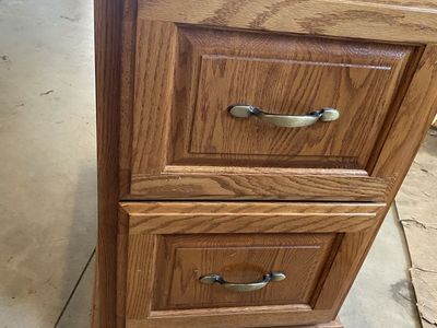 Custom Oak & Maple 2-Drawer Wood File Cabinet - Quality Craftsmanship