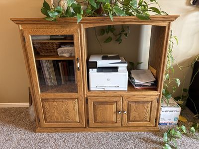 Solid Oak Entertainment Center