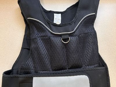 CAP Barbell 20lb Adjustable Weighted Vest - Black, Reflective Trim, D-Rings