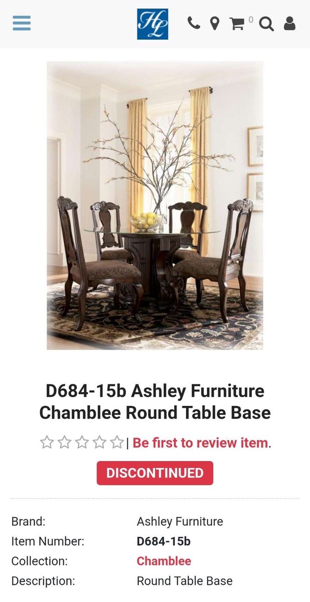 Ashley Furniture Chamblee 7-Piece Dining Set – Excellent Condition
