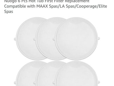 Nuogo 6 PCS Spa Hot Tub Filter Replacement Cartridge Mesh Screen 7.75-inch Diameter