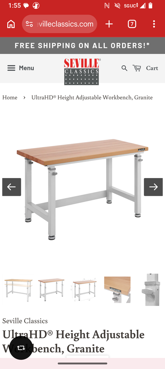 Adjustable workbench