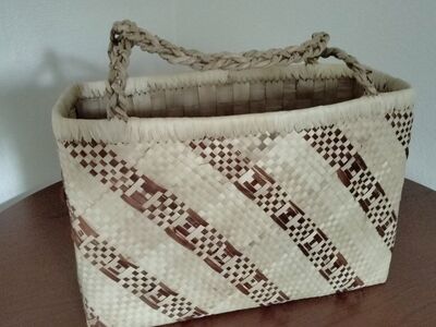 Tahitian Palm leaf bag