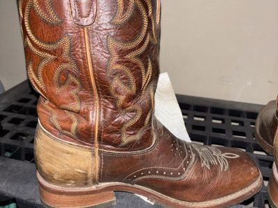 Double-H DH4626 Western Boots Men's Size 10.5 EE Brown Leather