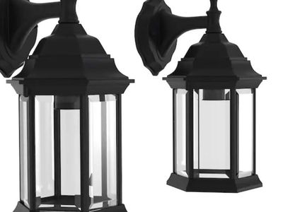 Wall lanterns clear beveled glass house lights