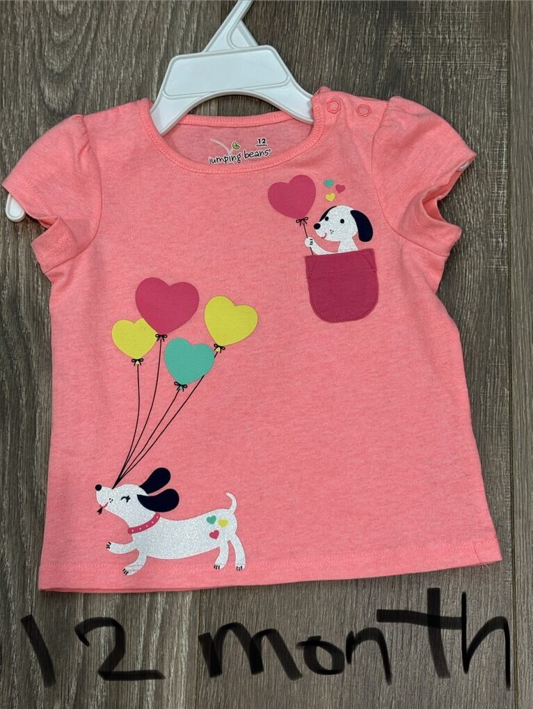 Baby Girl Shirt – Jumping Beans, 12 Months (New)