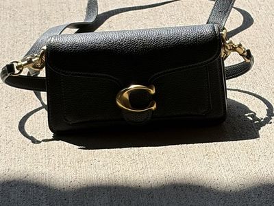 Coach Pillow Tabby Shoulder Bag 18 - Black Leather Gold Hardware Crossbody