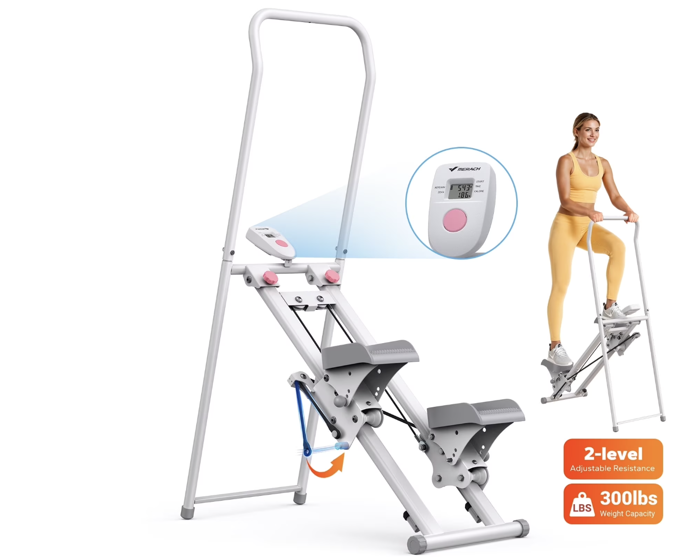 New in Box Stair Stepper Machine - Compact Foldable Vertical Climber, Full-Body Workout
