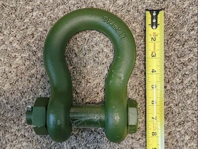 1 3/8” WLL 21T - 42,000 lbs Bolt Type Anchor Shackle HS ALLOY Military