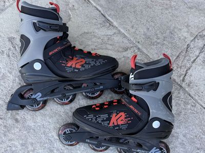 K2 Kinetic 80 Men's Fitness Inline Skates Black Gray Red Size 11