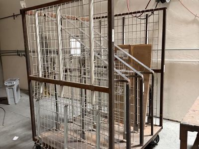 4-Compartment Rolling Metal Storage Cart