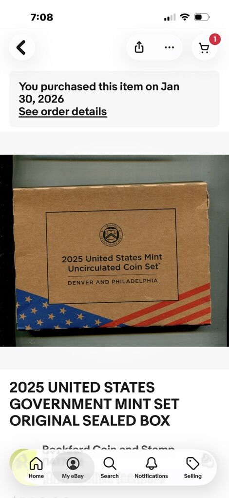 2025 Uncirculated Mint Set Sealed In The Box