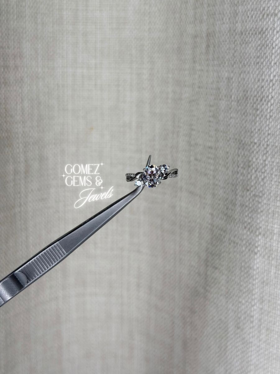 Sterling Silver Moissanite Ring