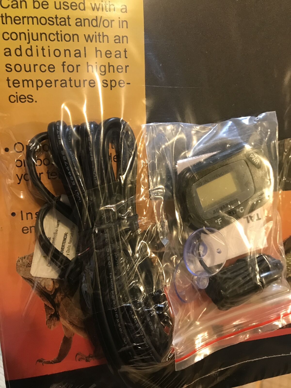 Reptile heat pad aquarium heater with digital display