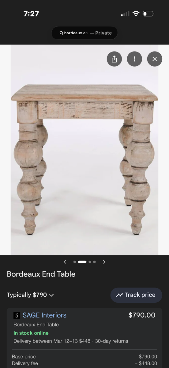 Bordeaux End Table - Pair