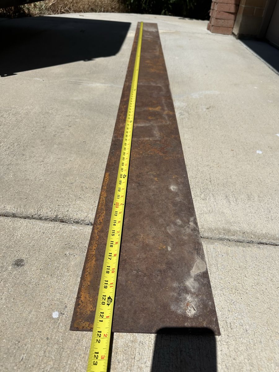 8” x 10’ x 3/16” flat bar steel (patina)