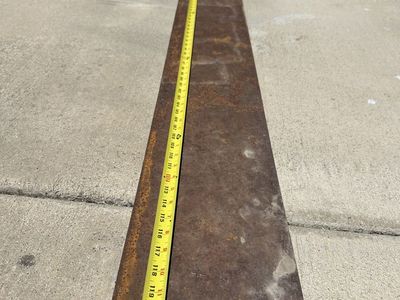 8” x 10’ x 3/16” flat bar steel (patina)