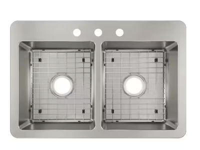 NEW Elkay Avenue 33 in. Drop-In/Undermount Double Bowl Kitchen Sink