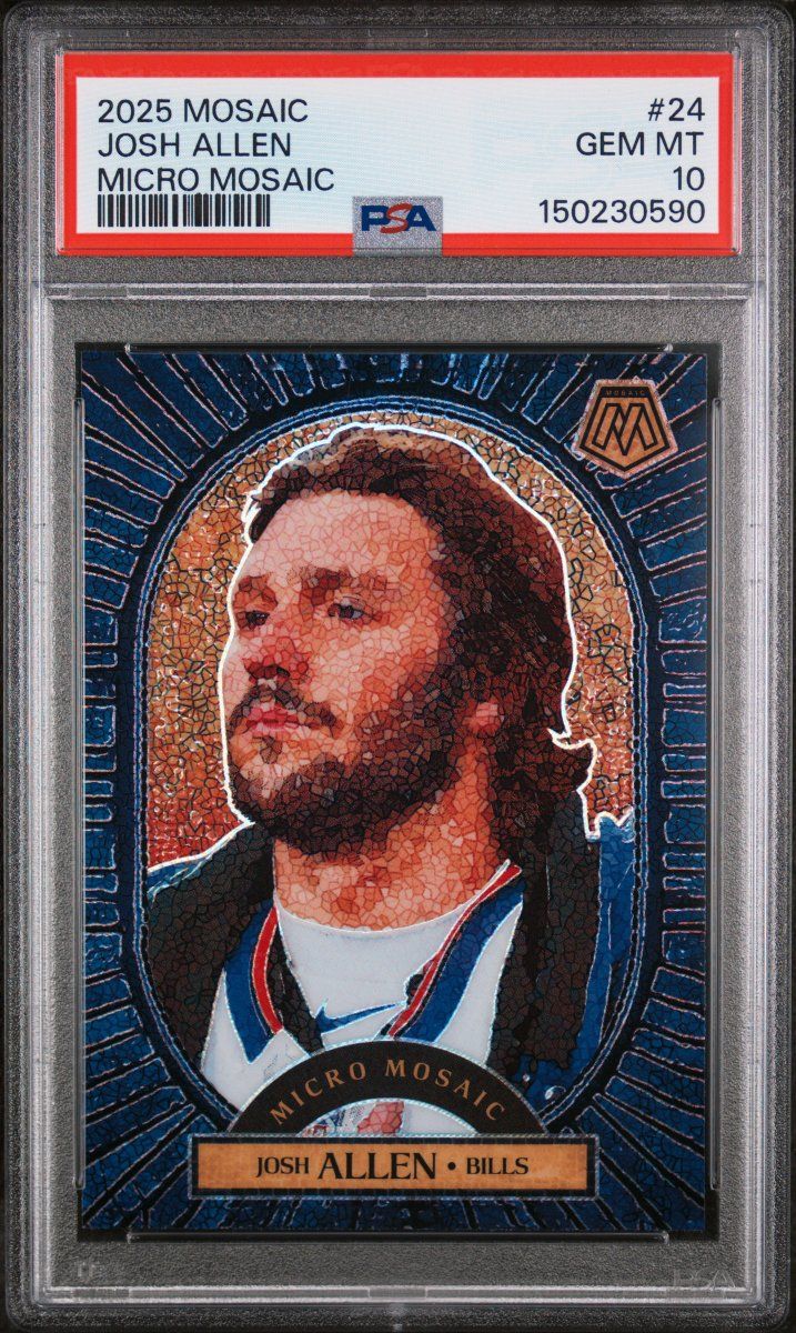 2025 Micro Mosaic Josh Allen #24 SSP PSA 10