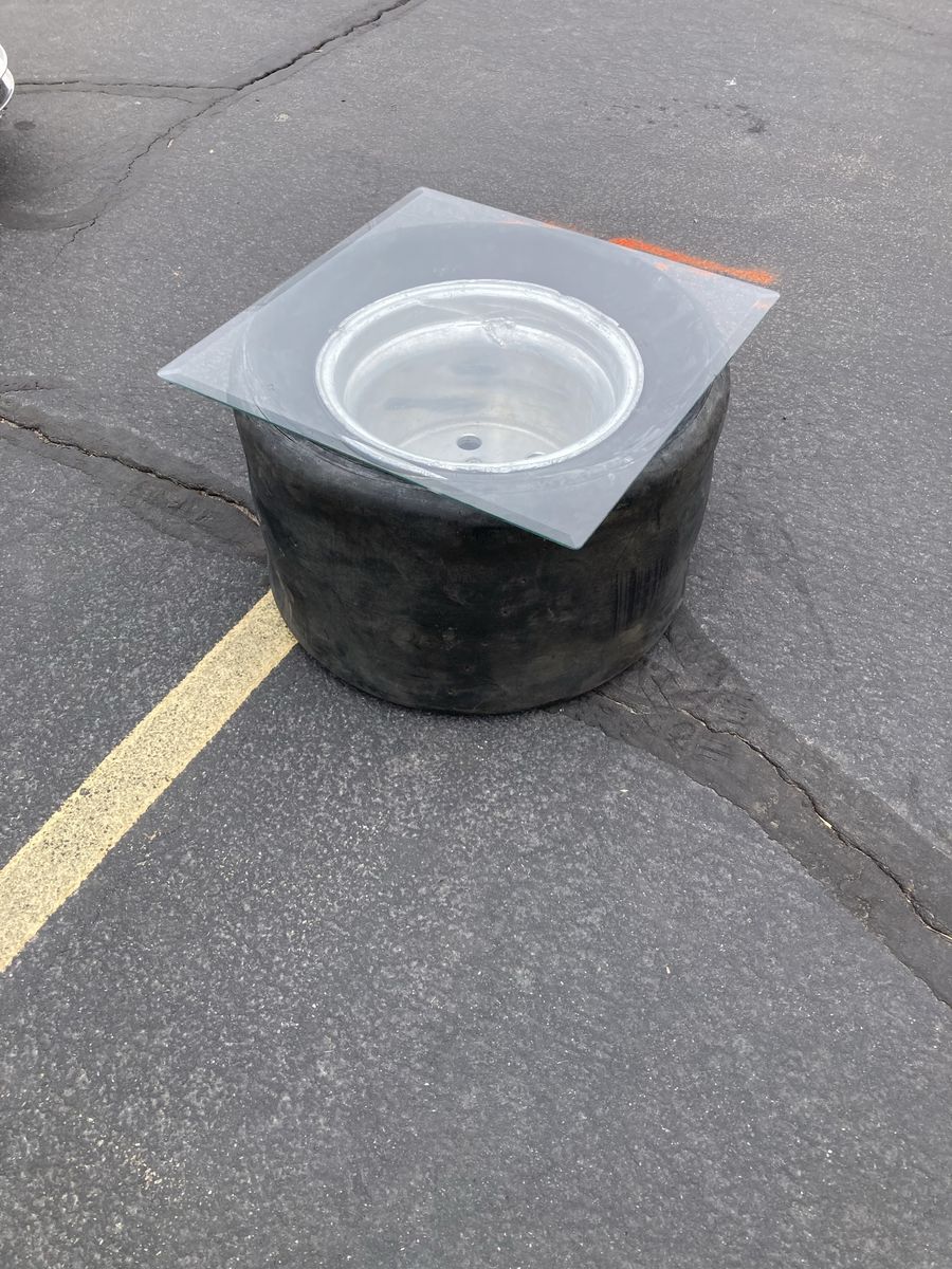 Man cave end table midget sprint wheel, Father’s Day