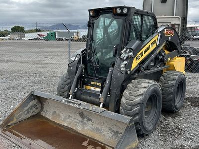 Used 2020 New Holland L334 Super Boom Skid Steer Loader with Enclosed Cab and Bucket