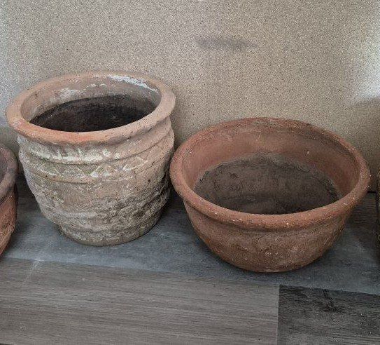 2 Outside Terracotta Clay pots
