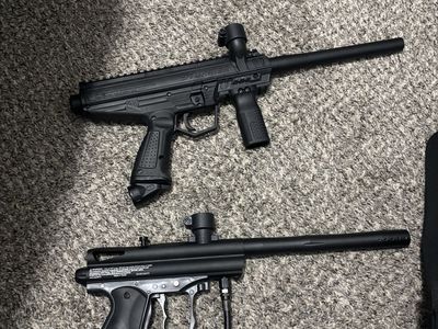 Two Paintball Guns: Tippmann Stormer Basic & Tippmann 98 Custom Platinum Series (Black)