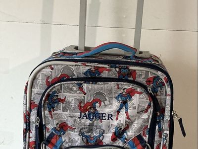 Pottery Barn Boys- Superman Wheels Luggage/Suitcase