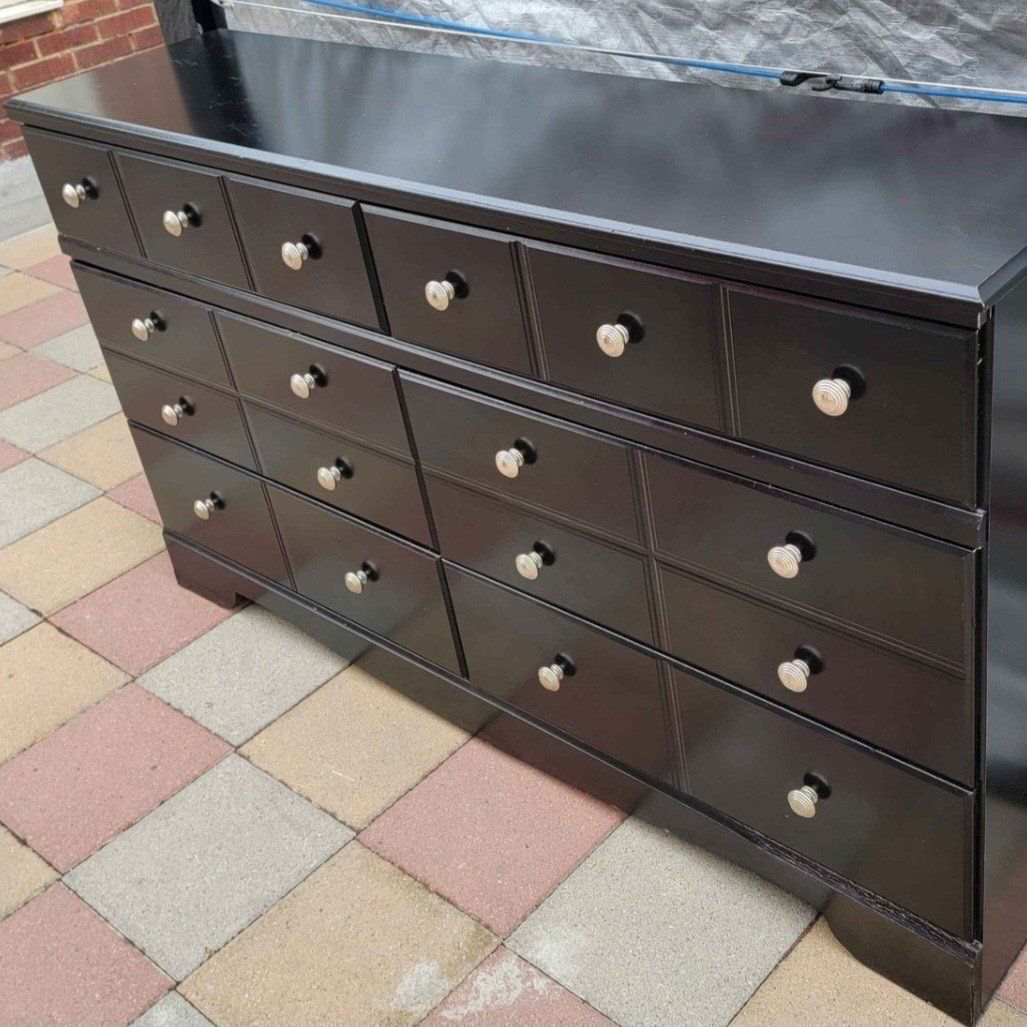 Black 6 Drawer Dresser