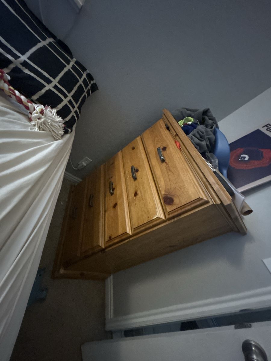 5 door wood dresser