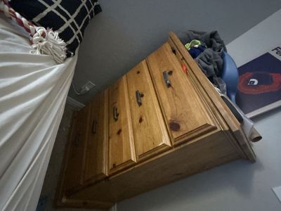 5 door wood dresser