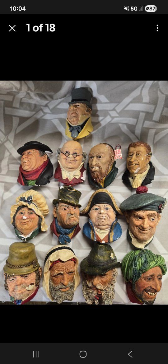 Bossons 1960s England Antique chalk heads Britain