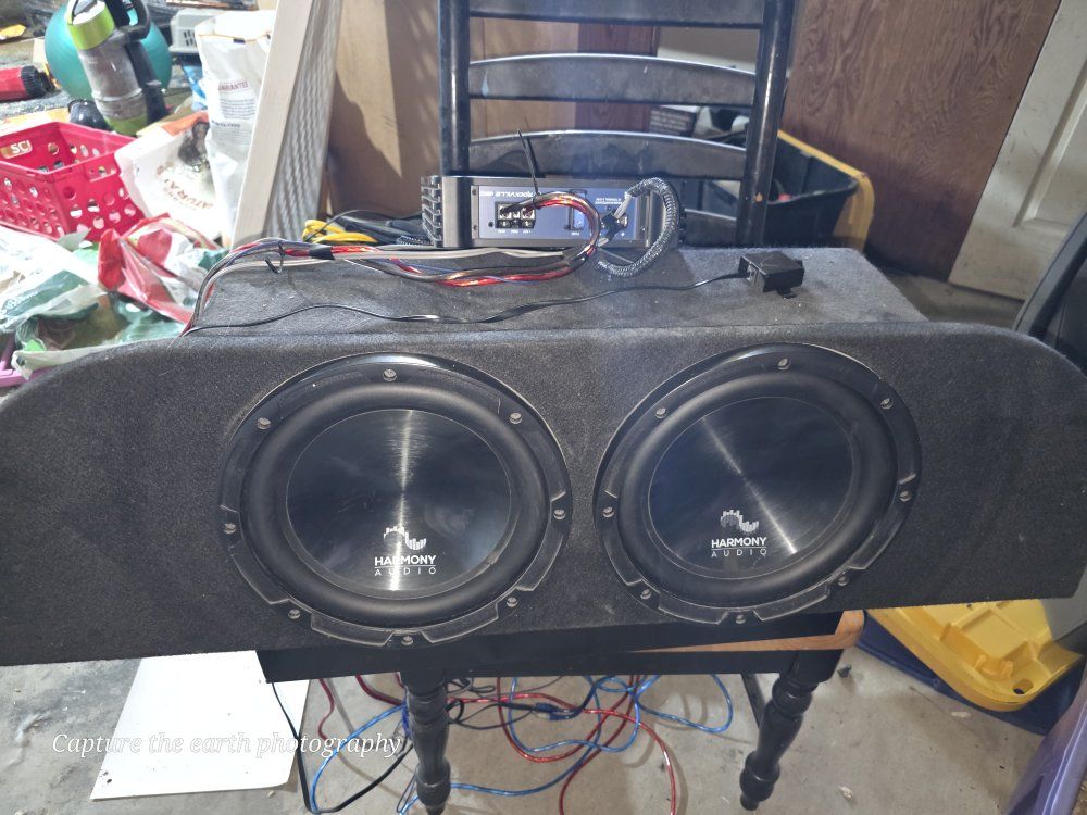 Rockville dB12 Series Car Audio Amplifier w/ Harmony Audio Dual 12-inch Subwoofers in Enclosure
